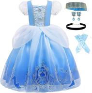 romys collection princess cinderella dress up dress: 👗 transform into a princess with this magical pretend play costume! логотип