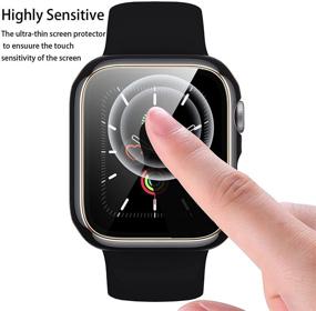 img 2 attached to Lovrug 2 Pack Cases Compatible With Apple Watch Case 38Mm Series 3/2/1 Built In Tempered Glass Screen Protector Ultra-Thin Bumper Full Coverage IWatch Protective Cover For Women Men (Black/Clear)