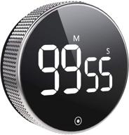 ⏲️ large magnetic led digital kitchen timer with constant light & quiet egg timer for children and the elderly - 3-level volume, perfect for classrooms logo