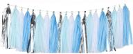 🎉 20pcs qyeaber diy silver/white/blue paper tassel foil tassel party garland: fringe banner for wedding, valentine's day, baby shower, birthday, graduation - ideal event & party decorations logo