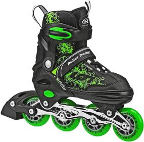 img 4 attached to ION 7.2 Roller Derby Inline Skates: Aluminum Frames, Adjustable Sizing for Growing Feet