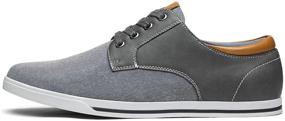 img 3 attached to Bruno RIVERA 01 Black Oxfords Sneakers Men's Shoes