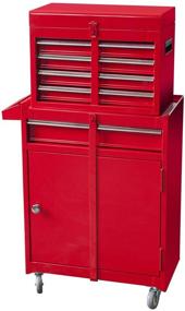 img 4 attached to Torin Rolling Garage Workshop Tool Organizer: Detachable 4 Drawer Tool Chest with Large Storage Cabinet and Adjustable Shelf, Red - BIG RED ATBT1204R-RED