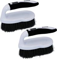 🧼 homelif scrub brush - comfort grip, flexible, heavy duty with hard stiff bristles - cleaning brush for bathroom, shower, sink, floors, surfaces, tub, tile and grout - all purpose - pack of 2 logo