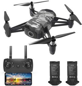 img 4 attached to Mini Quadcopter for Kids with 1080p HD FPV Camera | Beginner-Friendly HR Drone with Altitude Hold, One Key Start/Land, Draw Path | Includes 2 Modular Batteries | Remote Control Toys | Perfect Gifts for Boys and Girls