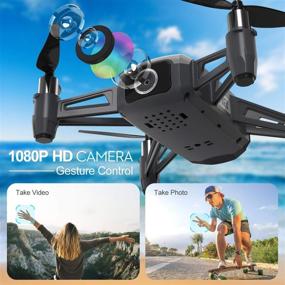 img 3 attached to Mini Quadcopter for Kids with 1080p HD FPV Camera | Beginner-Friendly HR Drone with Altitude Hold, One Key Start/Land, Draw Path | Includes 2 Modular Batteries | Remote Control Toys | Perfect Gifts for Boys and Girls