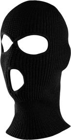 img 3 attached to 🎿 Full Face Cover Thermal Ski Mask - Knit Sew Acrylic Outdoor, One Size Fits Most by Super Z Outlet