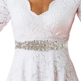 img 3 attached to 💎 Yanstar Rhinestone Bridal Belt - Clear Crystal Wedding Sash for Bride Dress