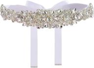 💎 yanstar rhinestone bridal belt - clear crystal wedding sash for bride dress logo