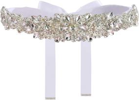 img 4 attached to 💎 Yanstar Rhinestone Bridal Belt - Clear Crystal Wedding Sash for Bride Dress
