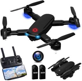 img 4 attached to 🚁 Foldable WiFi FPV RC Quadcopter Altitude Hold - Drone with Camera 720P for Adults. Gesture Photography, APP Control - Includes 2 Batteries for Extended Flight Time