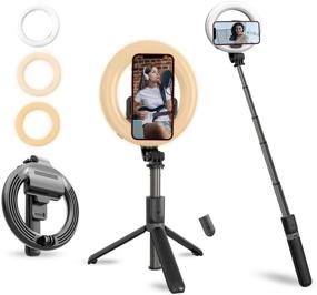 img 4 attached to Selfie Tripod EEOUK Rechargeable Dimmable