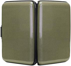 img 2 attached to Elfish RFID Blocking Credit Card Protector Aluminum ID Case Hard Shell Business Card Holders Metal Wallet For Men Or Women (Army Green)