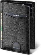 men's minimalist bifold wallet - genuine leather, rfid blocking, stylish accessories logo