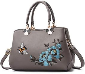 img 4 attached to ELDA Crossbody Embroidery Handbags Shoulder Women's Handbags & Wallets and Satchels