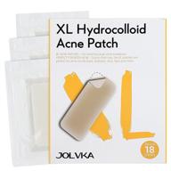 🌟 jolvka xl blemish pimple patch - 18 patches, hydrocolloid acne absorbing cover spot dots for face - pimple patch stickers logo