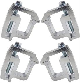 img 1 attached to 🚚 Y-autopart Mounting Clamps for Truck Caps/Camper Shell - Powder-Coated Replacement Set of 4 - Chevy Silverado Sierra 1500 2500 3500, Dodge Dakota Ram 1500 2500 3500, F150 F250, Toyota Tundra - Silver