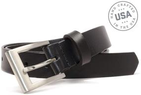 img 2 attached to 💼 Genuine Leather Men's Accessories: Silver Square Belt