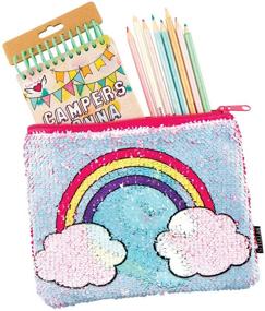 img 1 attached to 🌈 Unicorn/Rainbow Magic Sequin Reveal Pouch by Style.Lab