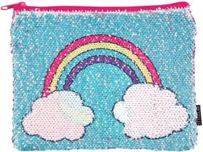 img 4 attached to 🌈 Unicorn/Rainbow Magic Sequin Reveal Pouch by Style.Lab