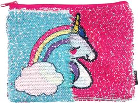 img 3 attached to 🌈 Unicorn/Rainbow Magic Sequin Reveal Pouch by Style.Lab