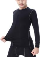 lnjlvi boys' youth long sleeve compression athletic shirts – perfect base layer for running, baseball & soccer logo