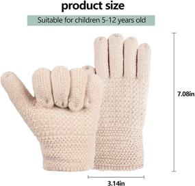 img 1 attached to Winter Gloves Boys Girls: Premium Thermal Accessories for Cold Weather Activities