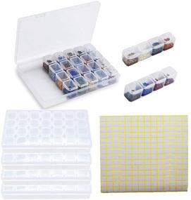 img 4 attached to 🔹 Organize and Store Your Diamond Paintings with Ease - 4 Pack 28 Slots Diamond Embroidery Boxes with 196 Pieces Craft Label Marker Sticker