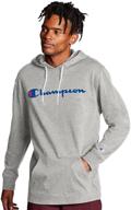 champion middleweight hoodie scarlet large men's clothing: comfortable and stylish t-shirts & tanks included logo