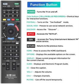 img 2 attached to 📺 Enhanced Control: Universal Remote for Sony 4K Ultra HD Smart LED HDTV & Bravia TVs with Netflix Buttons (SN-14+AL)