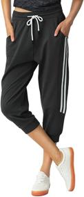 img 4 attached to 👖 SPECIALMAGIC Capri Sweatpants for Women: Stylish Camo Cropped Joggers with Pockets for Yoga and Running