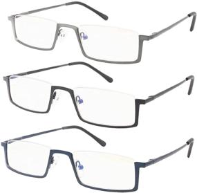 img 3 attached to RIMLESS EYEWEAR ANTI BLUE READING Eyeglasses