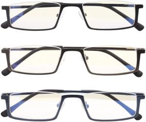 img 4 attached to RIMLESS EYEWEAR ANTI BLUE READING Eyeglasses