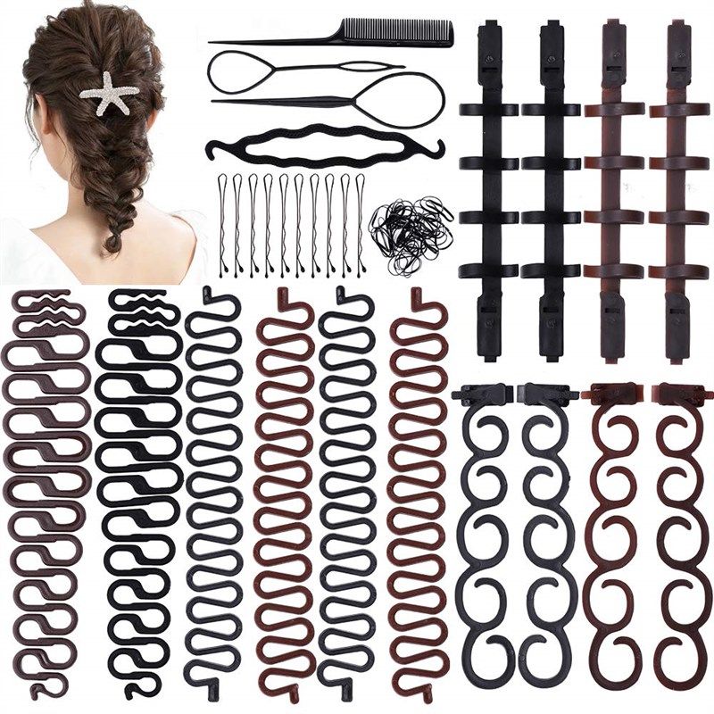 Buy EXCLUSIVE Set of 2 Double Layer Twist Black Plait Headband Hairpin  Double Bangs Hairstyle Hair Tools for Women Girls Online  299 from  ShopClues