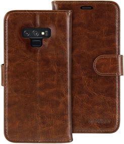 img 3 attached to 📱 MONASAY Galaxy Note 9 Wallet Case with Screen Protector - Flip Folio Leather Cell Phone Cover with Credit Card Holder