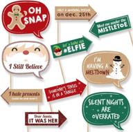 🎉 festive fun: hilarious christmas party photo booth props - 10 piece set logo