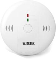 🚨 ul217/ul2034 compliant combination smoke and carbon monoxide detector co alarm by wjzxtek - beeps voice warning smoke and carbon detector alarm clock with power detection electronic equipment logo