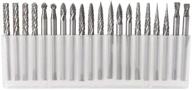 🔧 yufutol 20pcs solid carbide burr set 0.118‘’（3mm）shank tungsten carbide rotary files burrs with 3mm cutting head diameter for woodworking, engraving, drilling, carving - compatible with most rotary drill die grinders logo
