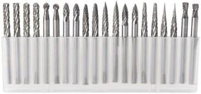 img 4 attached to 🔧 YUFUTOL 20pcs Solid Carbide Burr Set 0.118‘’（3mm）Shank Tungsten Carbide Rotary Files Burrs with 3mm Cutting Head Diameter for Woodworking, Engraving, Drilling, Carving - Compatible with Most Rotary Drill Die Grinders