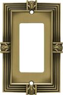 🍍 franklin brass 64473 pineapple single decorator wall plate/switch plate/cover, tumbled antique brass - stylish and functional home décor logo