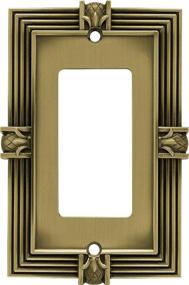 img 4 attached to 🍍 Franklin Brass 64473 Pineapple Single Decorator Wall Plate/Switch Plate/Cover, Tumbled Antique Brass - Stylish and Functional Home Décor