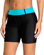 attraco womens waistband shorts swimsuit women's clothing in swimsuits & cover ups logo