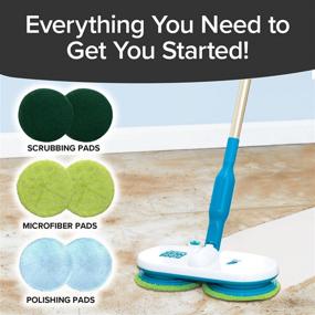 img 1 attached to 🧹 Floor Police Replacement Mop Heads: 2 Microfiber Pads, 2 Scrubber Pads & 2 Polishing Pads - As Seen On TV