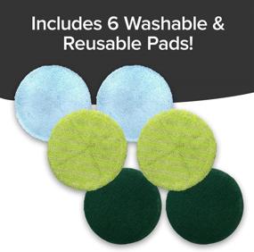 img 2 attached to 🧹 Floor Police Replacement Mop Heads: 2 Microfiber Pads, 2 Scrubber Pads & 2 Polishing Pads - As Seen On TV