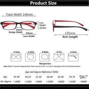 img 3 attached to 👓 НОРПЕРВИС Качественные очки для чтения: 5 пар винтажных очков с пружинными шарнирами для мужчин и женщин (5 пакетов, разноцветные, 2,5)