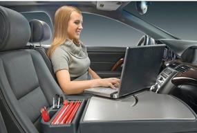 img 3 attached to Streamline Your Work on-the-go with AutoExec AUE21000 RoadMaster Car Desk in Stylish Grey Finish