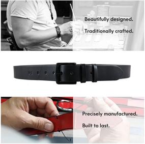 img 2 attached to Genuine Leather Handmade Belts: Stylish Men's Accessories by HoffeBelts