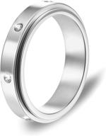 🪀 наручный кольцевой lizi для обоих полов: антиаллергенное стальное кольцо для снятия тревоги, из титановой стали или покрытое 18-каратным золотом кольцо-тревожник с ринестонами, поставляется в подарочной коробке. логотип