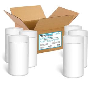 img 4 attached to 🧻 DIY Hand & Surface Wet Wipe Kit - 50 Viscose Dry Wipes X 6 Canisters (300 Wipes)