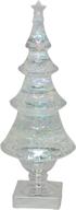 🎄 12-inch roman led light-up glitter holiday christmas tree - silver and clear логотип